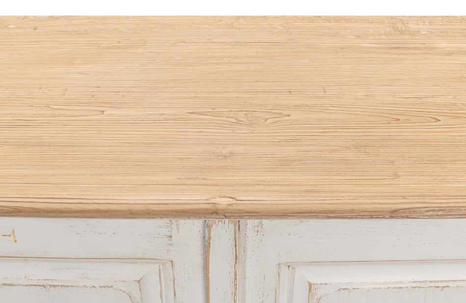 Antique Whitewash Sideboard, 6 Door - Chapin Furniture
