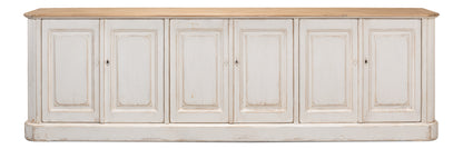 Antique Whitewash Sideboard, 6 Door - Chapin Furniture