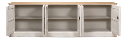 Antique Whitewash Sideboard, 6 Door - Chapin Furniture