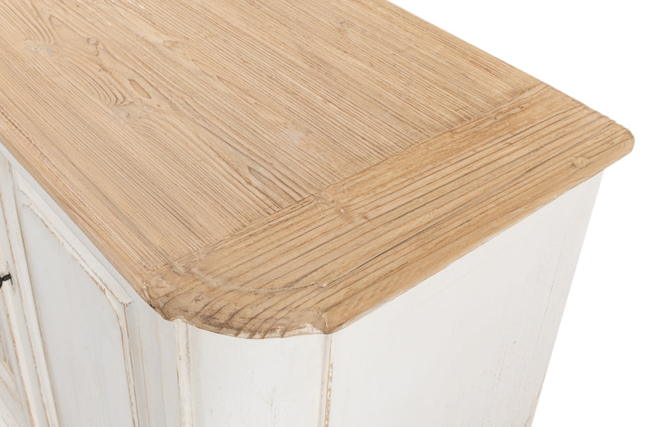 Antique Whitewash Sideboard, 6 Door - Chapin Furniture