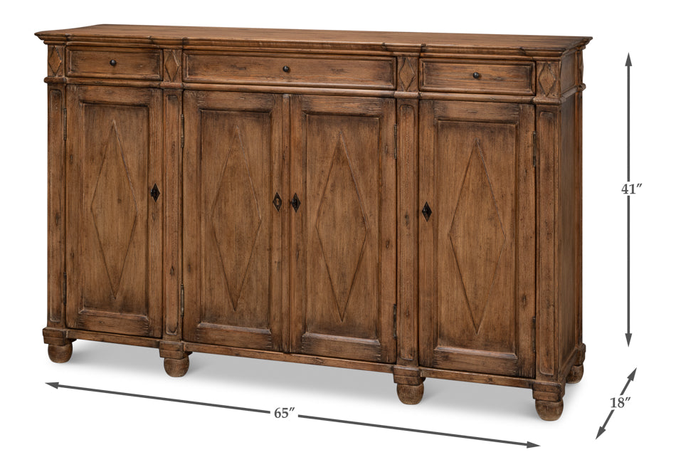 Diamond Wall Sideboard- Brown - Chapin Furniture