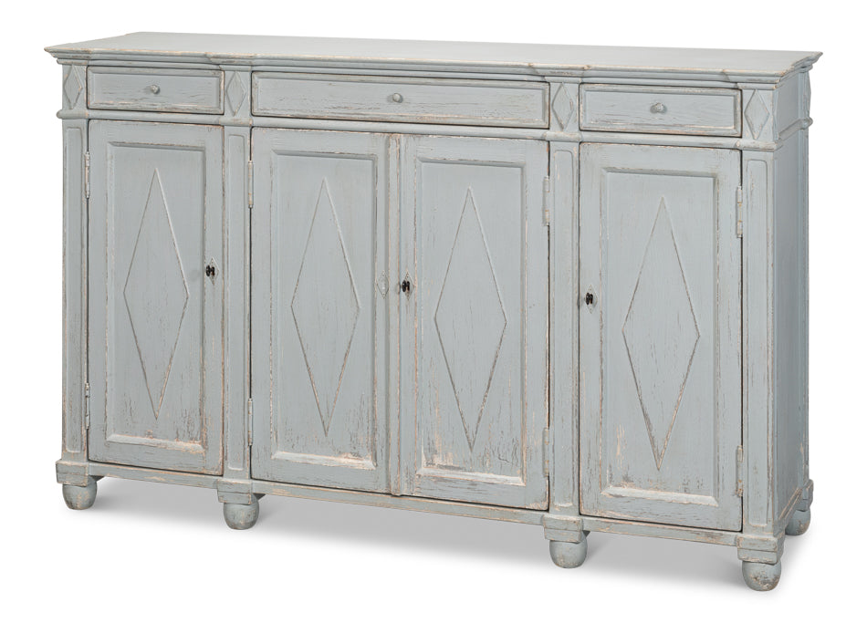 Diamond Wall Sideboard- Blue/Grey - Chapin Furniture