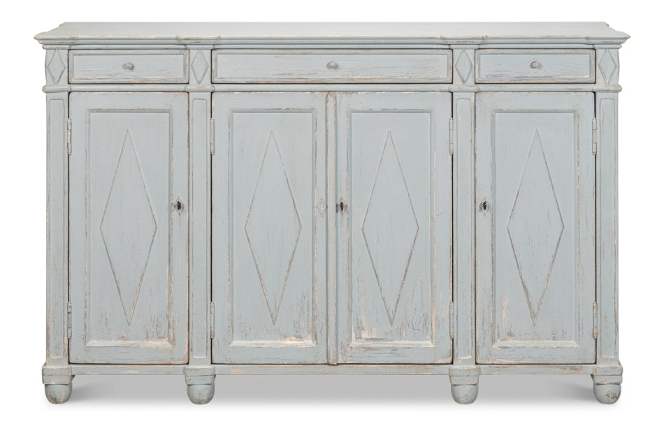 Diamond Wall Sideboard- Blue/Grey - Chapin Furniture