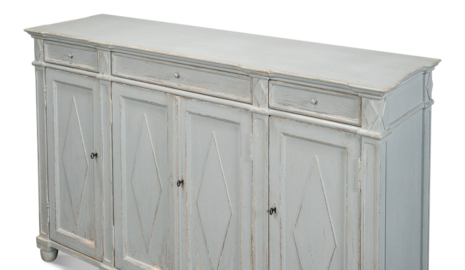 Diamond Wall Sideboard- Blue/Grey - Chapin Furniture