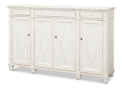 Diamond Wall Sideboard- Whitewash - Chapin Furniture