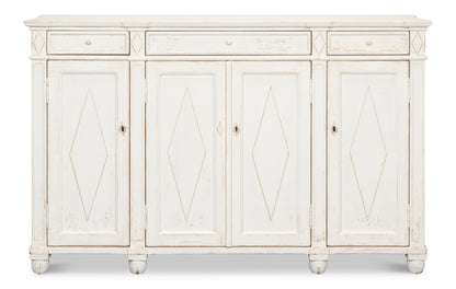 Diamond Wall Sideboard- Whitewash - Chapin Furniture