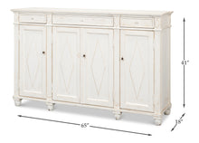 Diamond Wall Sideboard- Whitewash - Chapin Furniture