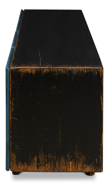 Low Wall Console For Tv, Blue - Chapin Furniture