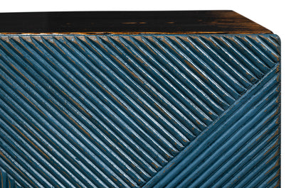 Low Wall Console For Tv, Blue - Chapin Furniture