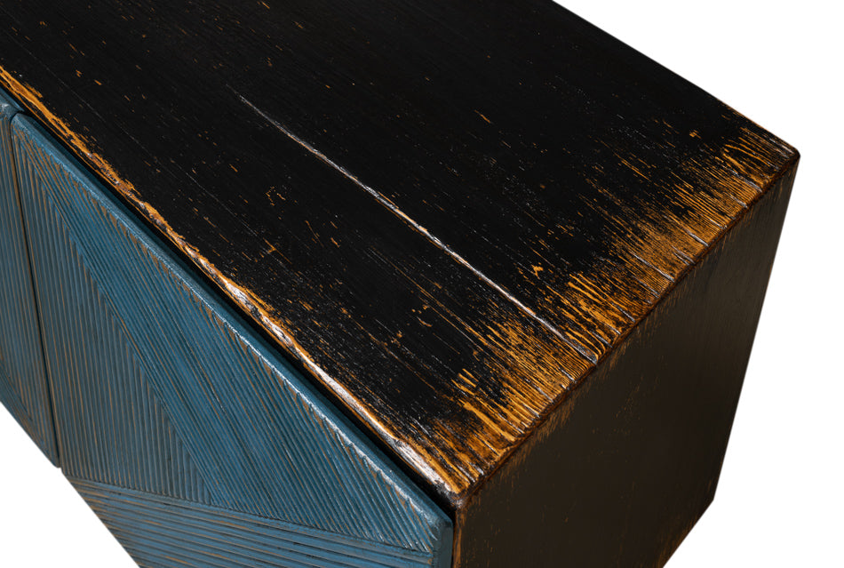 Low Wall Console For Tv, Blue - Chapin Furniture