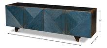 Low Wall Console For Tv, Blue - Chapin Furniture