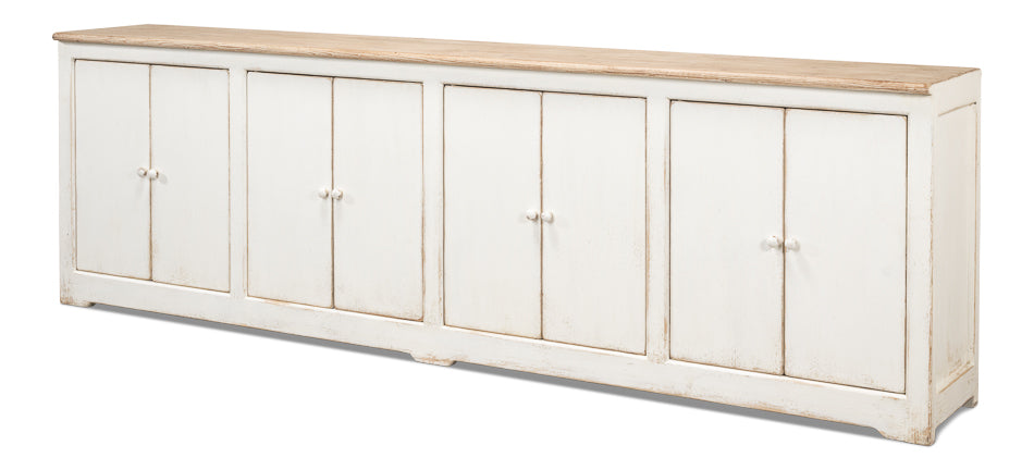 Eight Is Enough Sideboard- Whitewash With Natural Top - Chapin Furniture