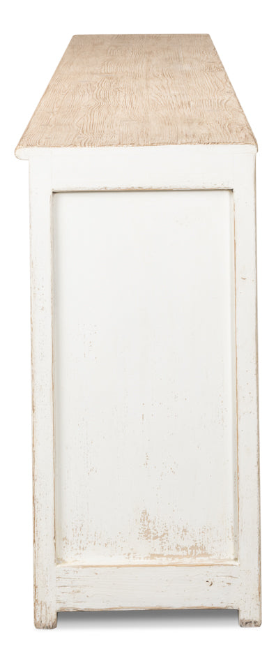 Eight Is Enough Sideboard- Whitewash With Natural Top - Chapin Furniture