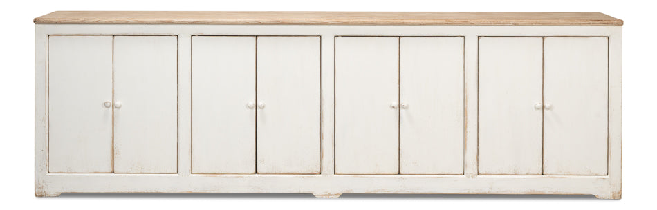 Eight Is Enough Sideboard- Whitewash With Natural Top - Chapin Furniture