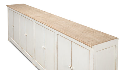 Eight Is Enough Sideboard- Whitewash With Natural Top - Chapin Furniture