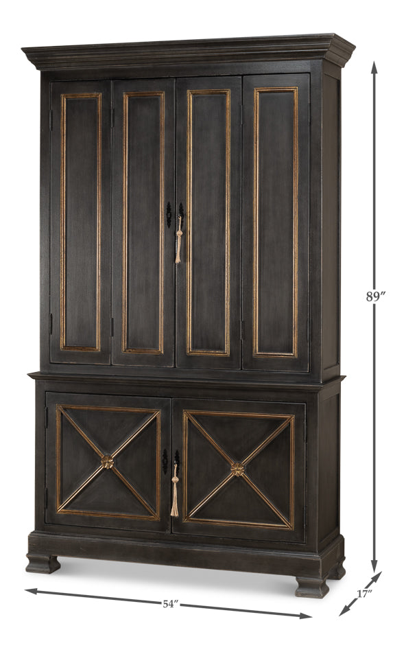 Painted Directoire Style Bookcase - Chapin Furniture