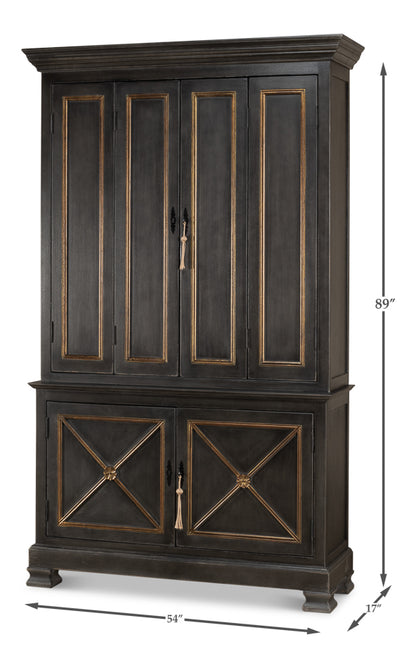 Painted Directoire Style Bookcase - Chapin Furniture