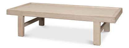 Large Wood Panel Coffee Table- French Grey - Chapin Furniture