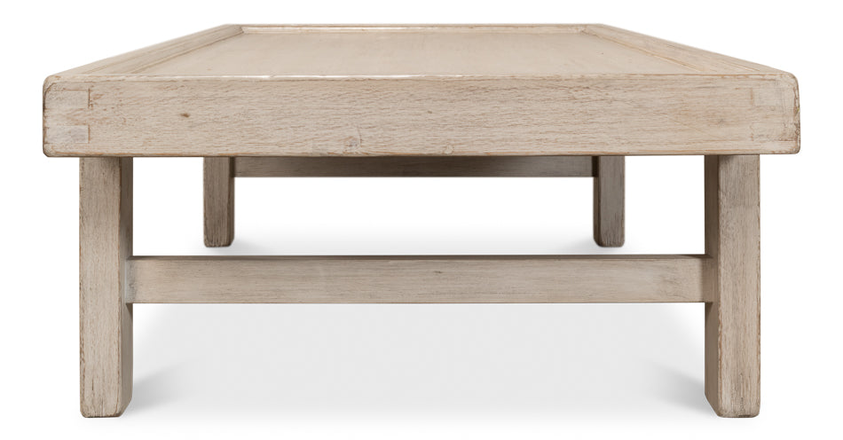 Large Wood Panel Coffee Table- French Grey - Chapin Furniture