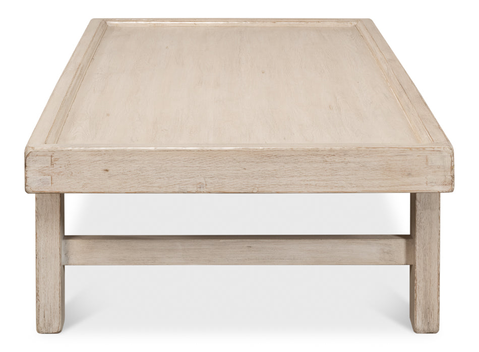 Large Wood Panel Coffee Table- French Grey - Chapin Furniture