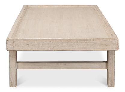 Large Wood Panel Coffee Table- French Grey - Chapin Furniture