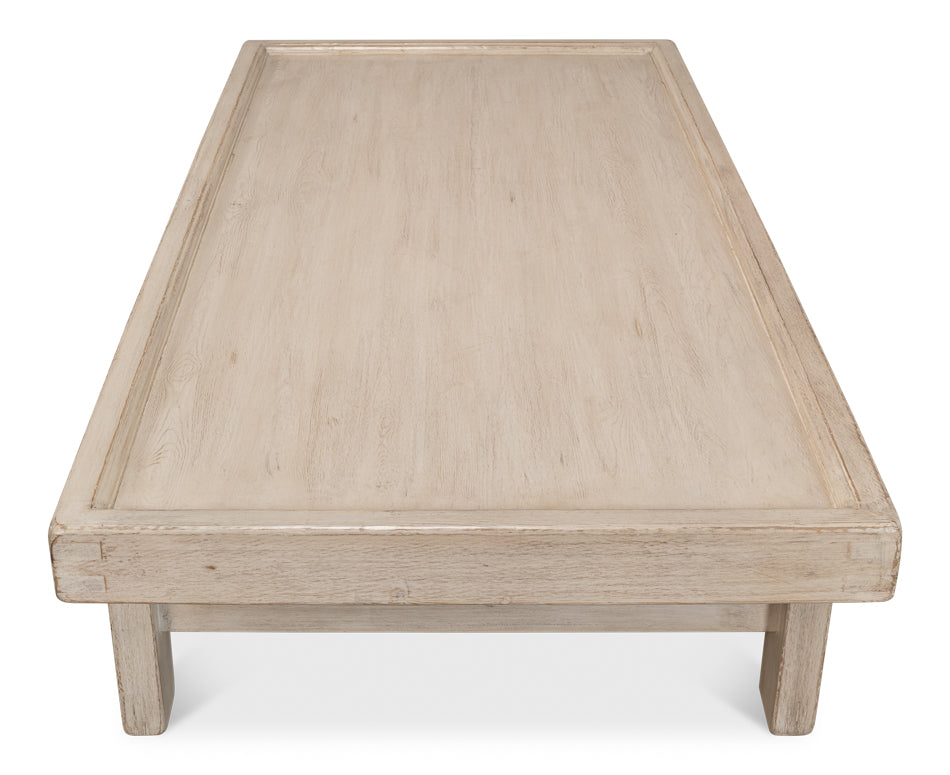 Large Wood Panel Coffee Table- French Grey - Chapin Furniture