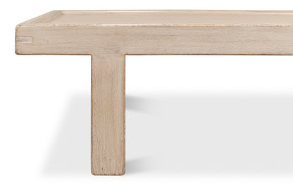 Large Wood Panel Coffee Table- French Grey - Chapin Furniture