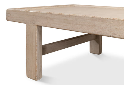 Large Wood Panel Coffee Table- French Grey - Chapin Furniture