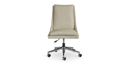 Capron Office Chair- White Leather - Chapin Furniture