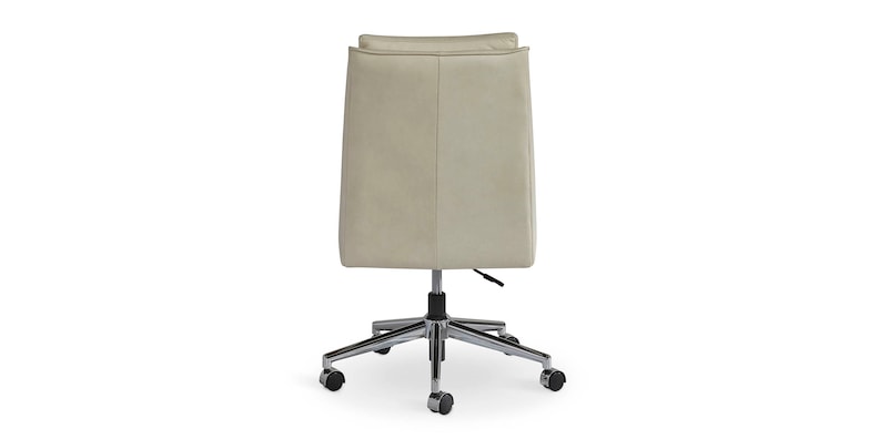 Capron Office Chair- White Leather - Chapin Furniture