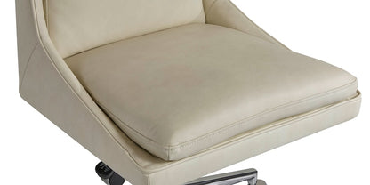 Capron Office Chair- White Leather - Chapin Furniture