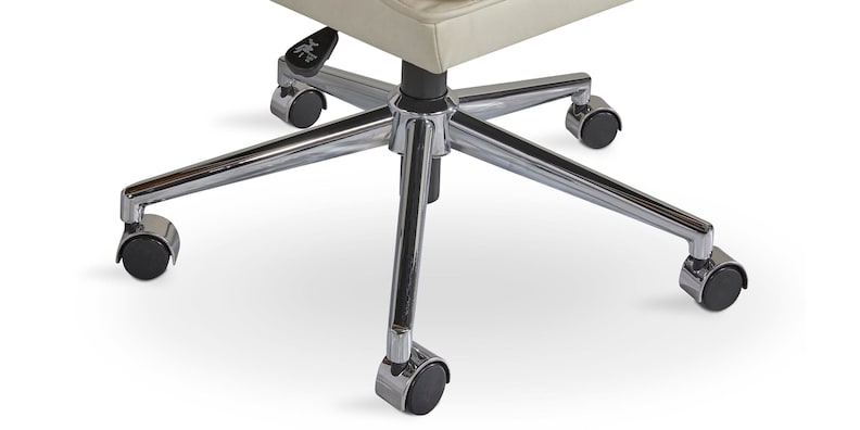 Capron Office Chair- White Leather - Chapin Furniture