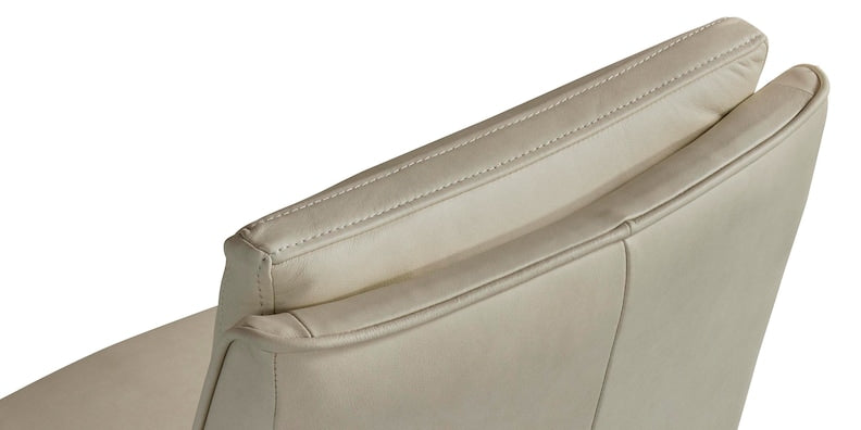 Capron Office Chair- White Leather - Chapin Furniture