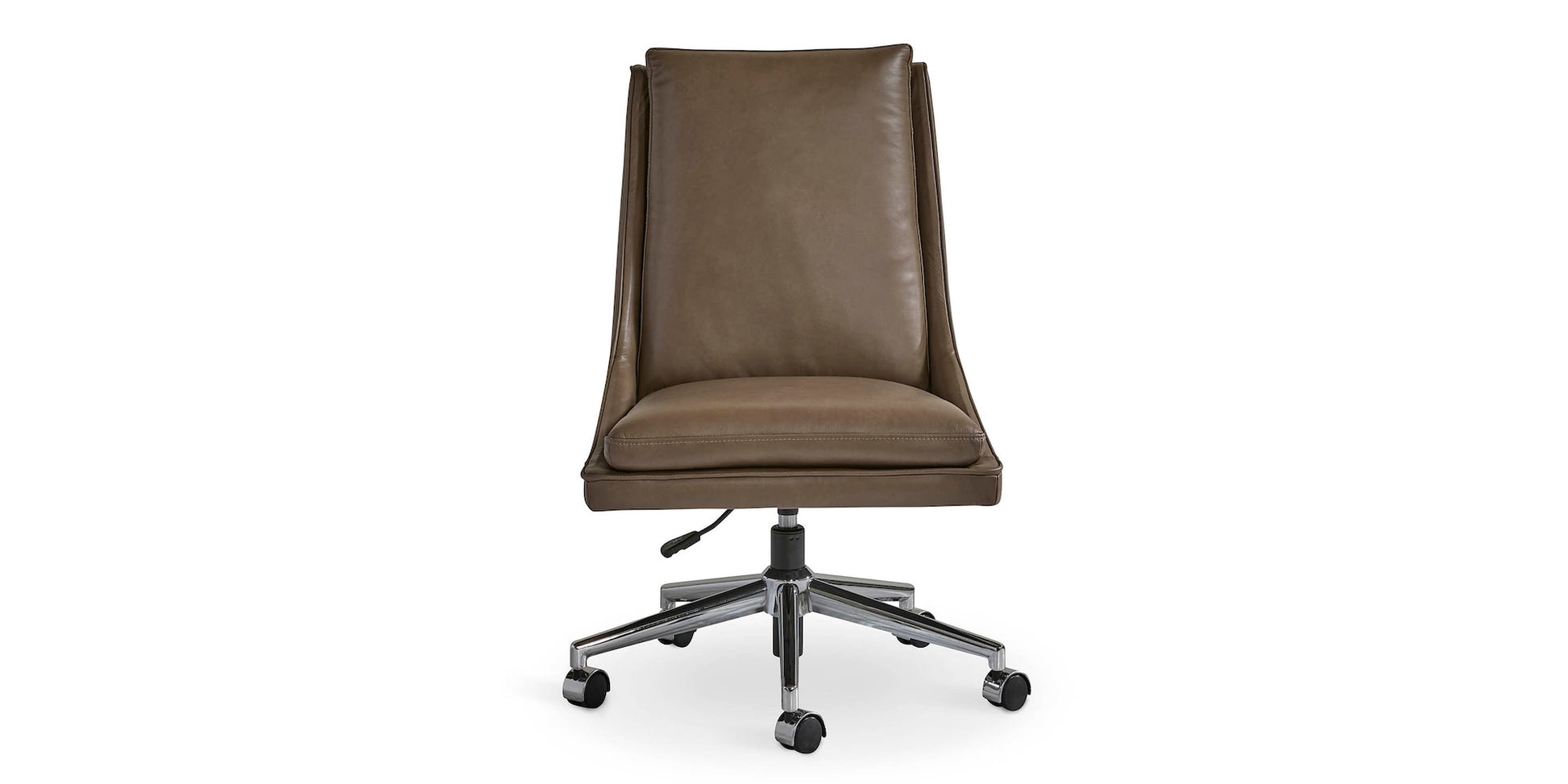 Capron Office Chair- Mid Brown Leather - Chapin Furniture