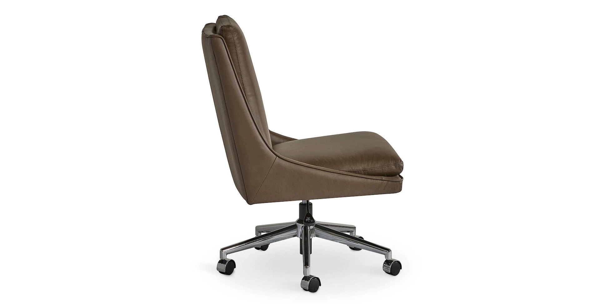 Capron Office Chair- Mid Brown Leather - Chapin Furniture