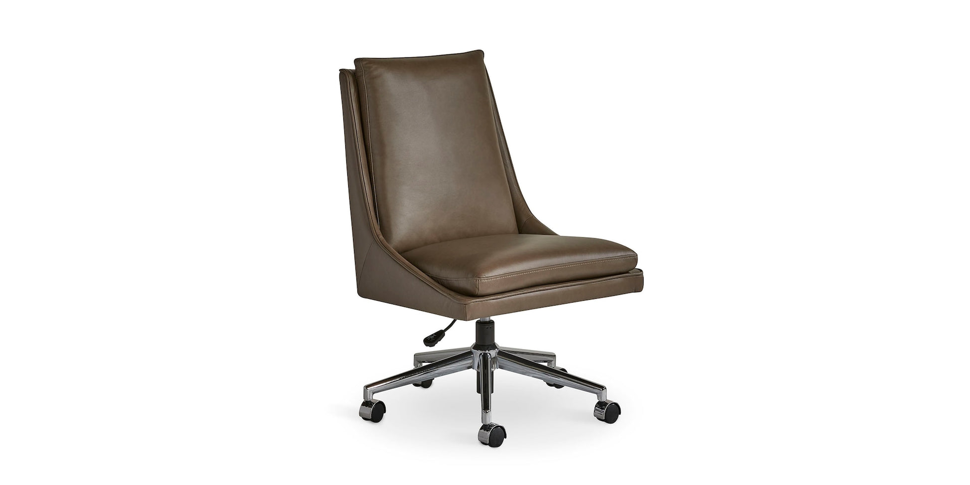 Capron Office Chair- Mid Brown Leather - Chapin Furniture