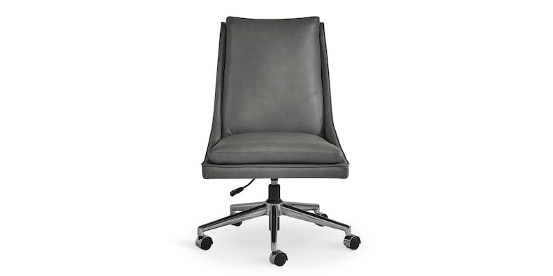Capron Office Chair- Gray Leather - Chapin Furniture