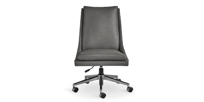 Capron Office Chair- Gray Leather - Chapin Furniture