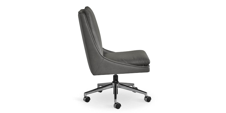 Capron Office Chair- Gray Leather - Chapin Furniture
