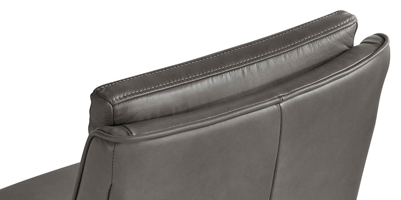 Capron Office Chair- Gray Leather - Chapin Furniture