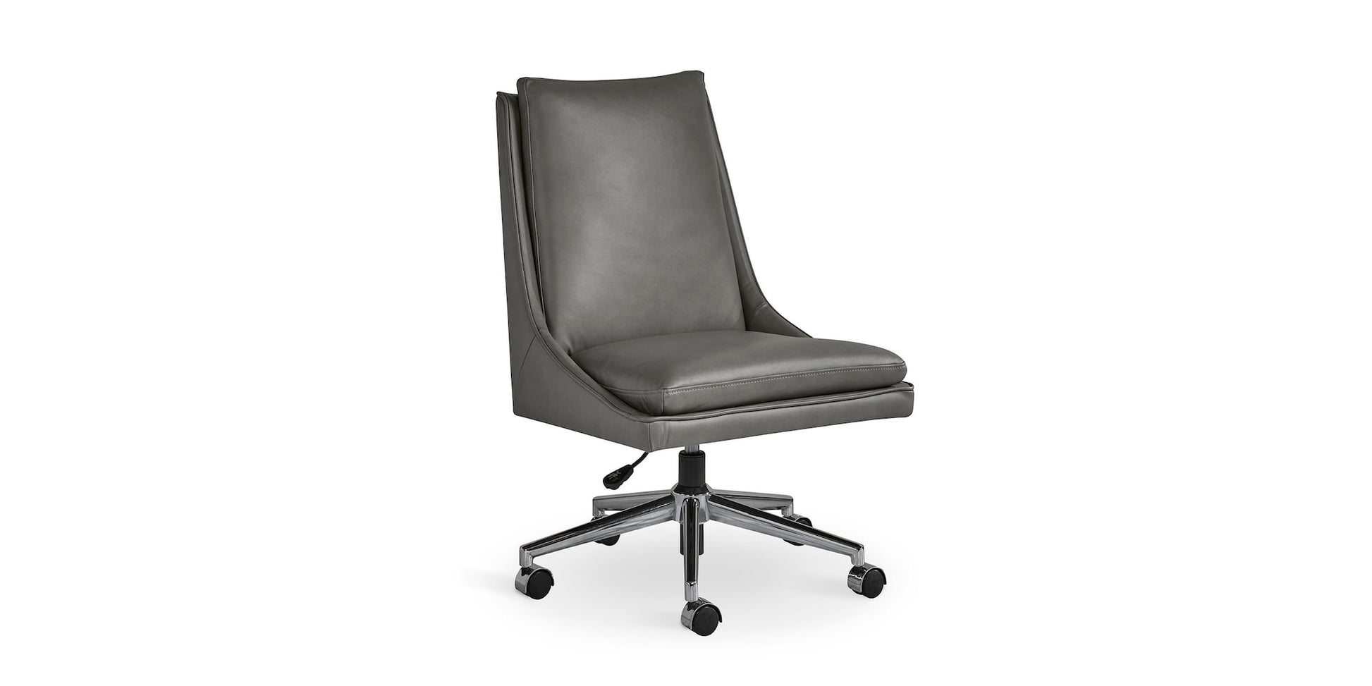 Capron Office Chair- Gray Leather - Chapin Furniture