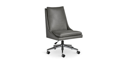 Capron Office Chair- Gray Leather - Chapin Furniture