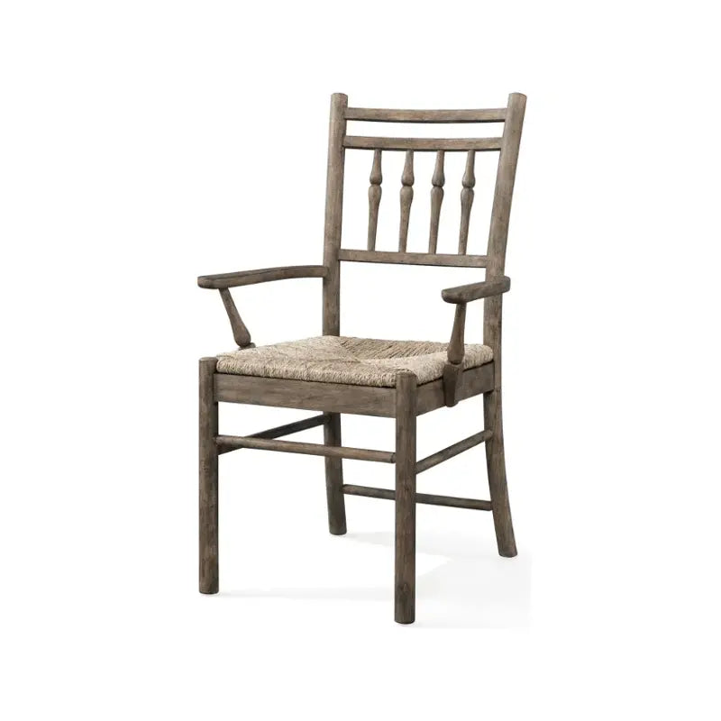 Riverbank Arm Chair With Rush Seat- Set of 2 - Chapin Furniture