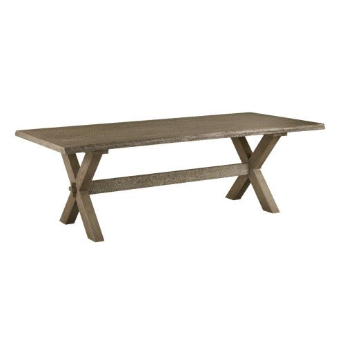 Bench Made Crossbuck Live Edge Rectangle Dining Table- Multiple Sizes & Finishes - Chapin Furniture