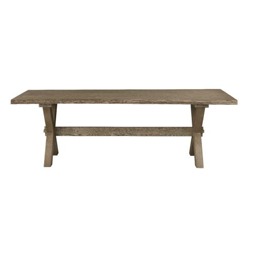 Bench Made Crossbuck Live Edge Rectangle Dining Table- Multiple Sizes & Finishes - Chapin Furniture