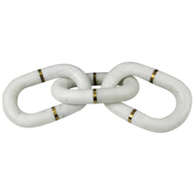 White Marble Chain With Brass - Chapin Furniture