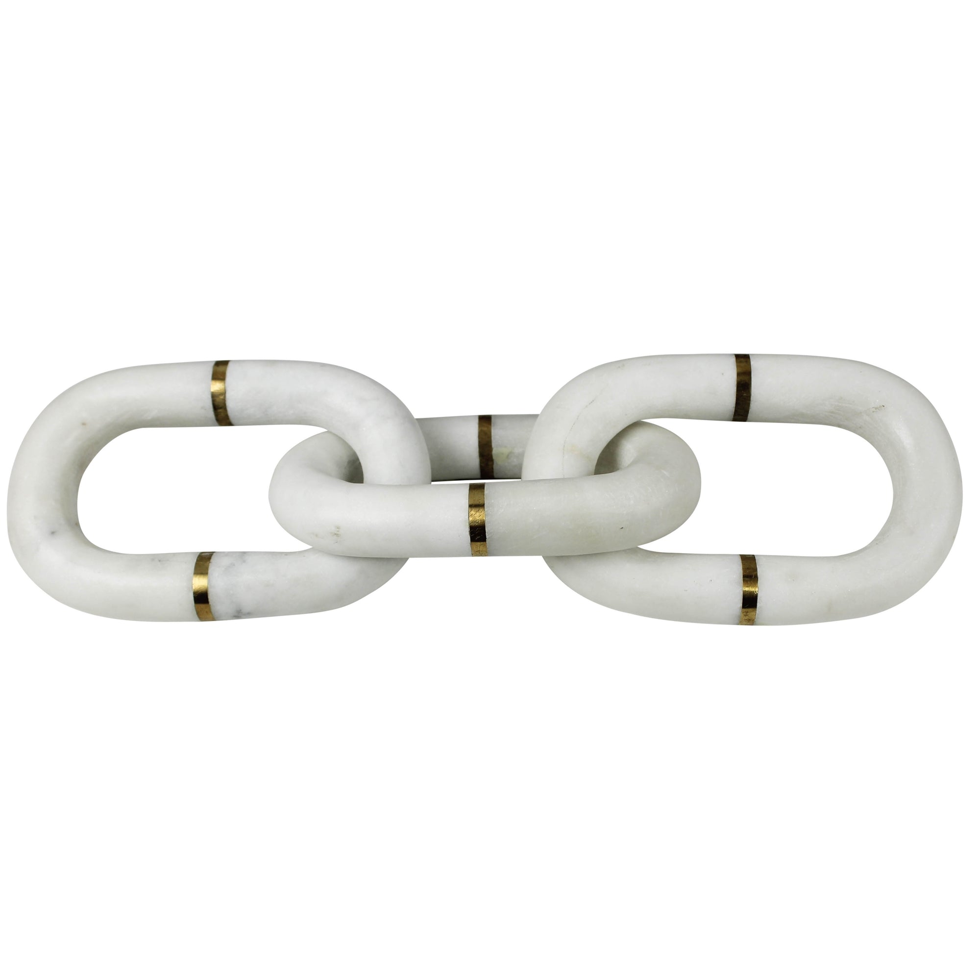 White Marble Chain With Brass