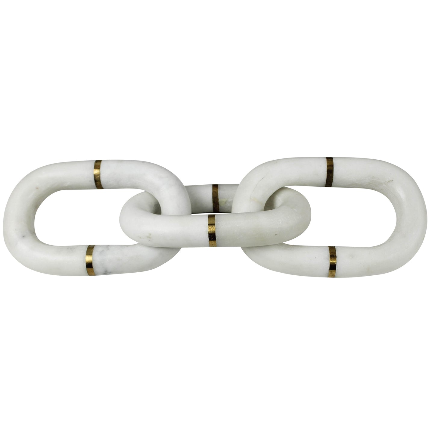 White Marble Chain With Brass - Chapin Furniture
