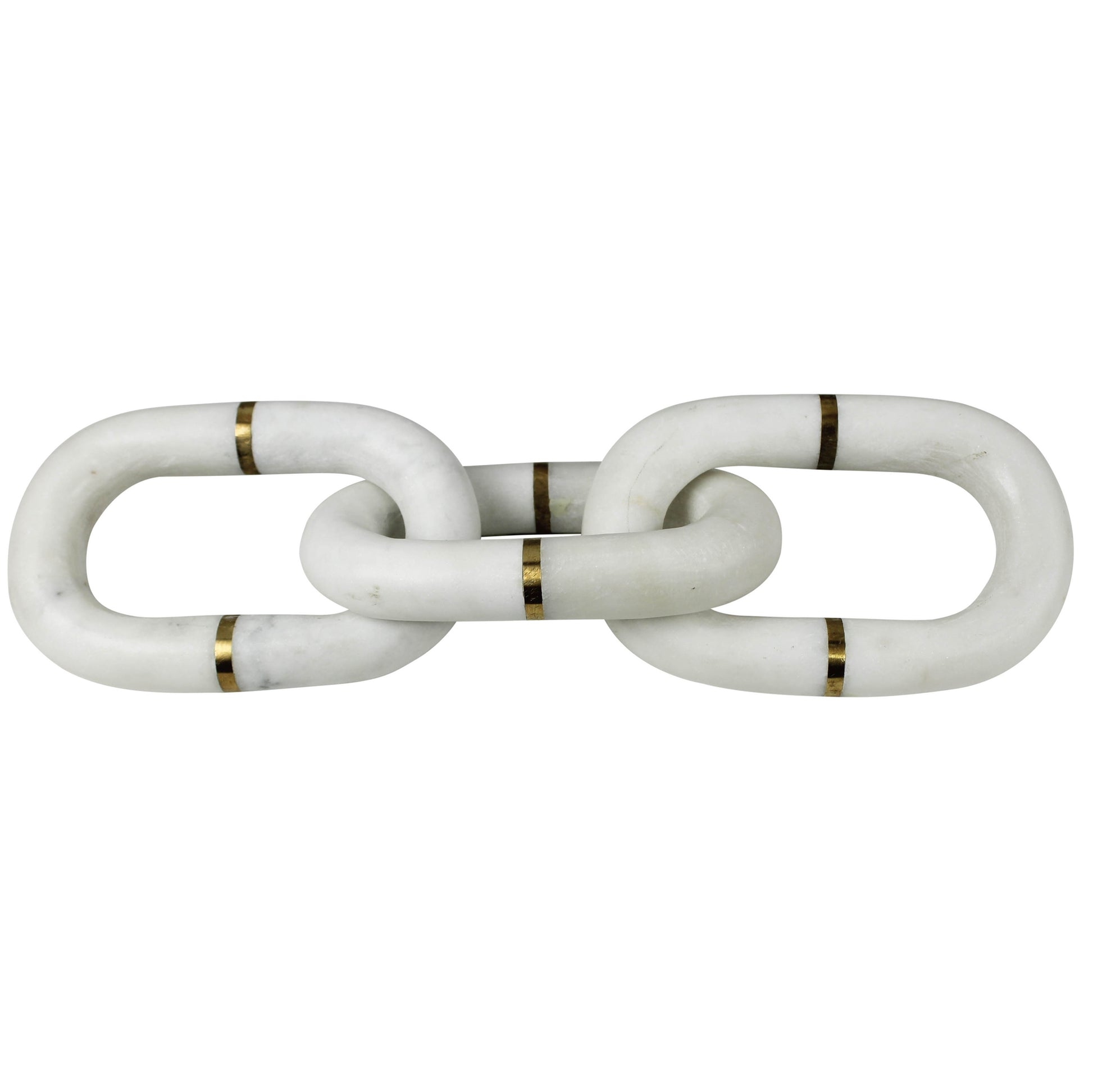 White Marble Chain With Brass - Chapin Furniture