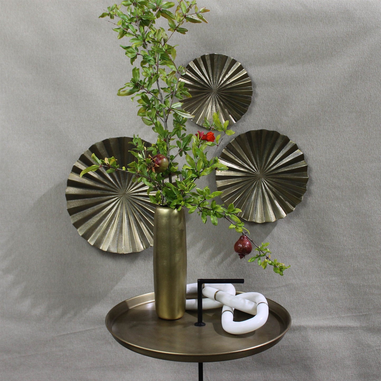 White Marble Chain With Brass - Chapin Furniture